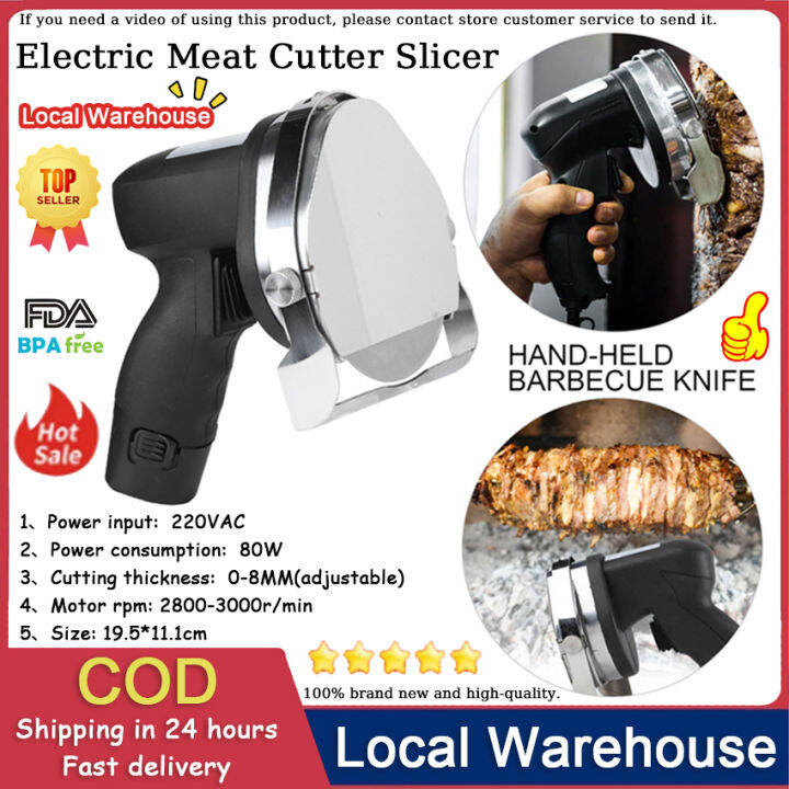 Electric Kebab Slicer Doner Shawarma Cutter Handheld Roast Meat Cutting