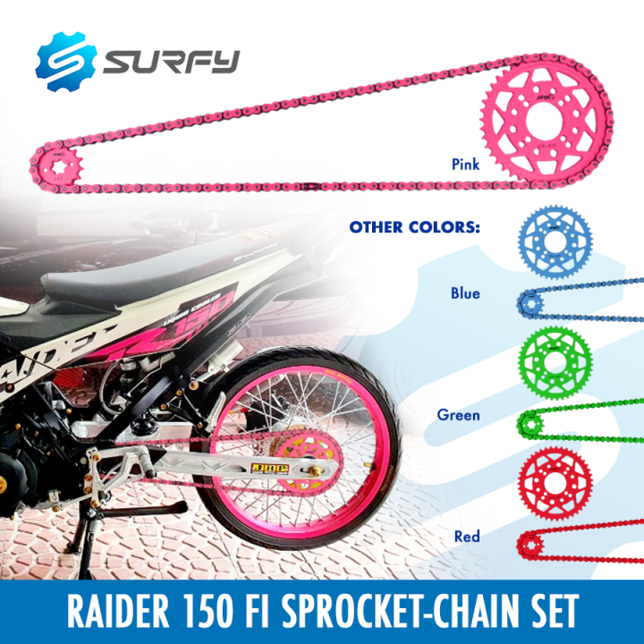 Racing Hero Raider Fi Colored Chain Sprocket Set From Thailand