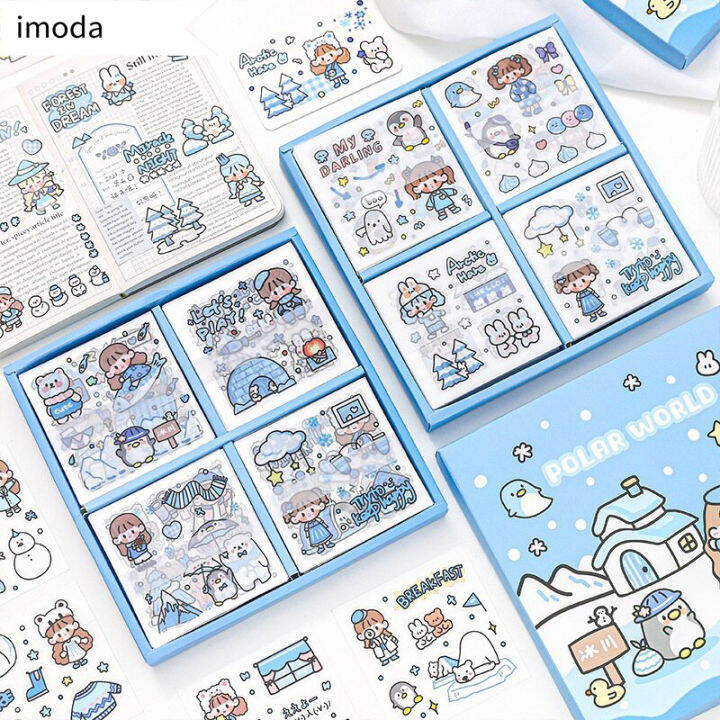 Imoda Sheets Box Gift Stickers Box Diy Cartoon Cute Stationery Lazada