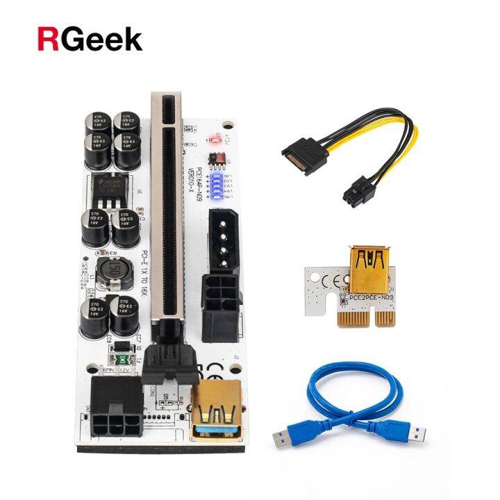 Rgeek 010 Pci E Riser Card 010s 010x 009s 60cm Usb 3 0 Cable Pci