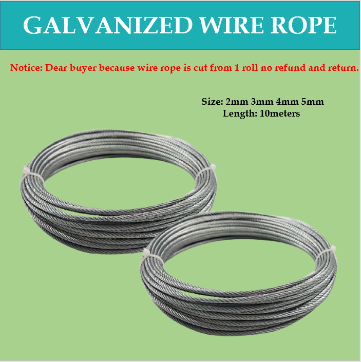 Choice Tools Steel Cable 2mm 5mm 10m Galvanized Steel Wire Rope Steel