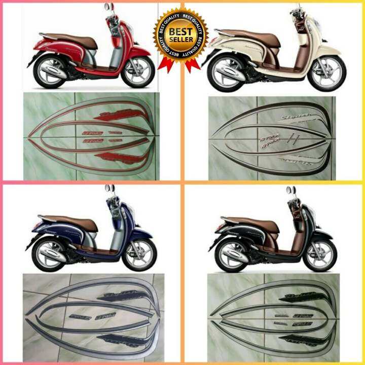 Stiker Striping Sticker Lis Motor Honda Scoopy Stylish Lazada