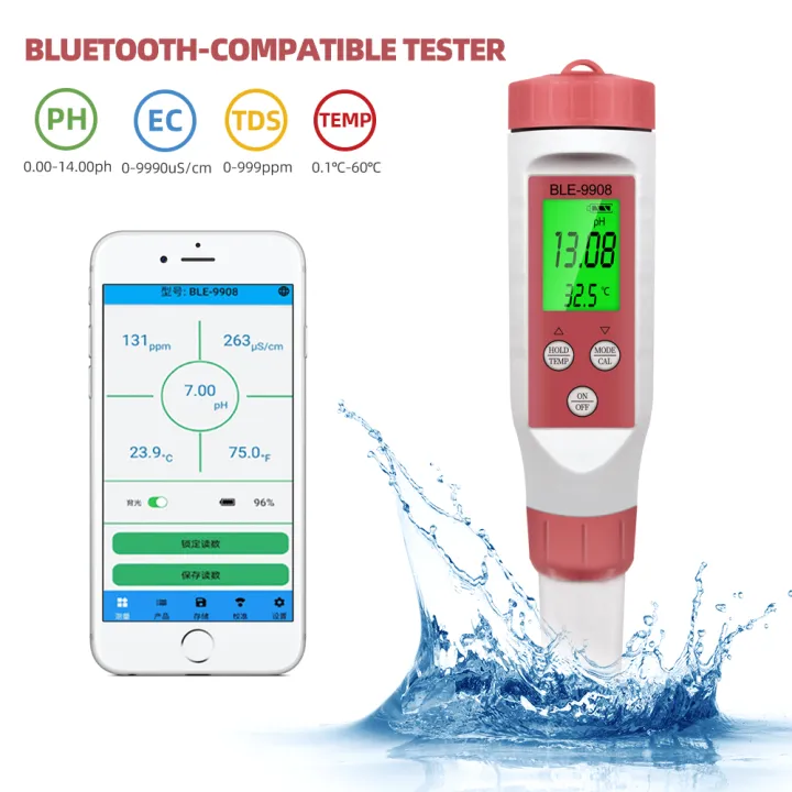 Ble Ph Meter Water Quality Tester Pocket Ph Sensor Pen Bluetooth