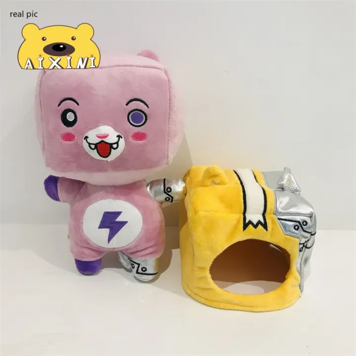 New LankyBot LED Cyborg Plush Toys Lankybox BoxyFoxyRocky Removable