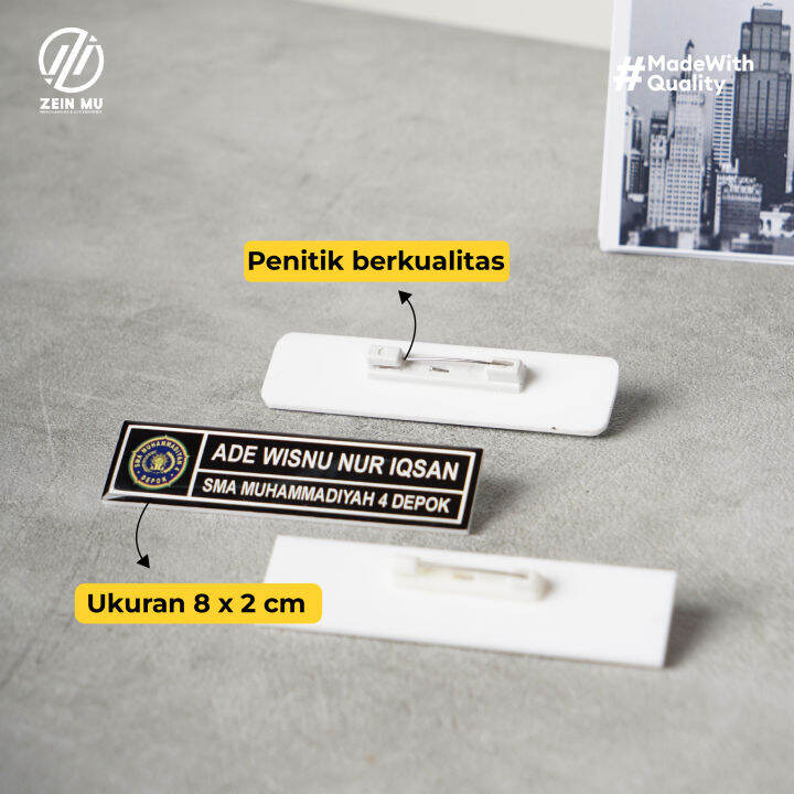 Name Tag Papan Nama Akrilik Resin Peniti Lazada Indonesia