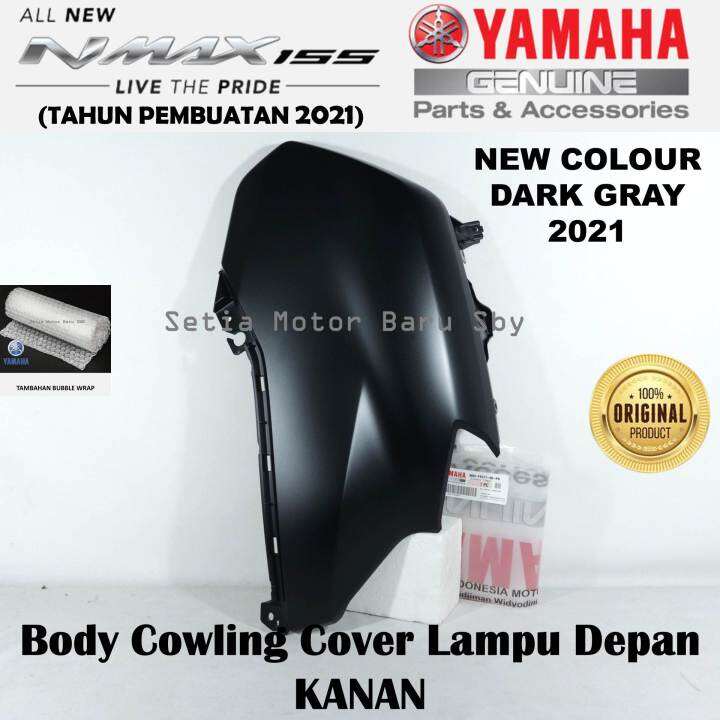 Cover Lampu Depan Body Bodi Cowling Kanan Hitam Dark Gray All New Nmax