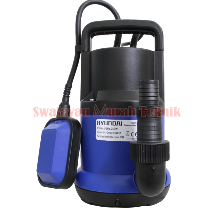 Pompa Celup Otomatis HYUNDAI HDSP 250 7 Submersible Pump Auto 250 Watt