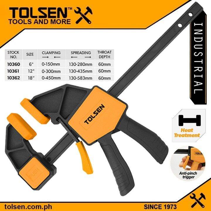 Tolsen Heavy Duty Quick Ratchet Bar Clamp 6 12 18 Soft Non