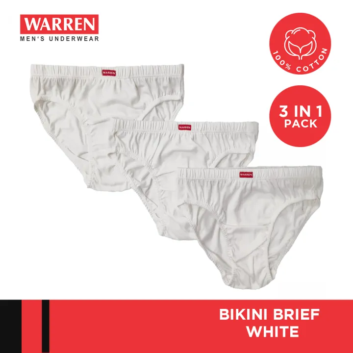 Warren Underwear W Pieces Bikini Brief White Lazada Ph