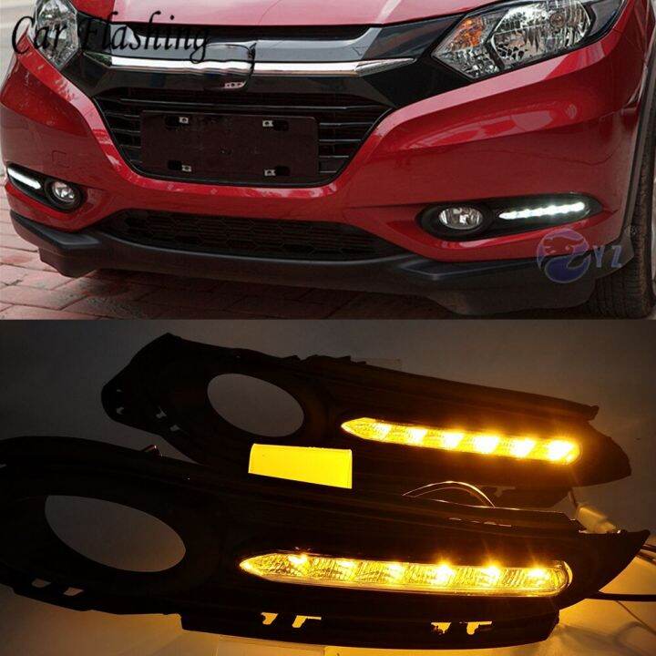 Car Flashing 2Pcs For Honda HRV HR V Vezel 2014 2015 2016 2017 2018 DRL