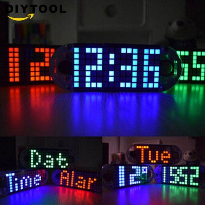 Diy Digital Clock Kit Ds High Accuracy Multifunction Led Dot Matrix