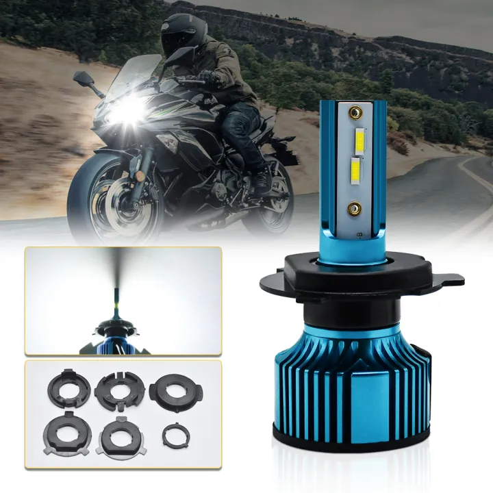 Motorcycle H4 Led Headlight Bulb 6000k 10000lm Waterproof Aluminum High