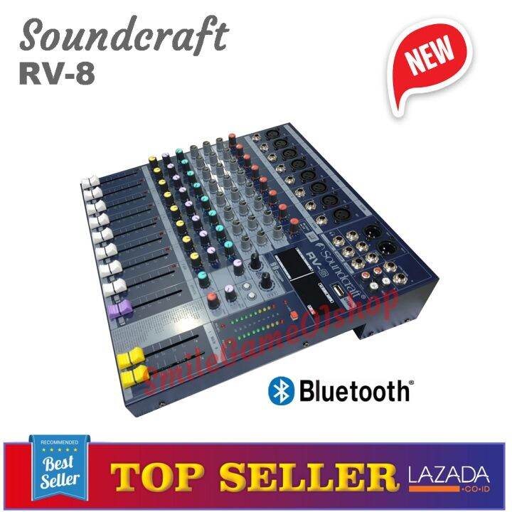 Mixer Soundcraft RV 8 8channel Bluetooth Lazada Indonesia