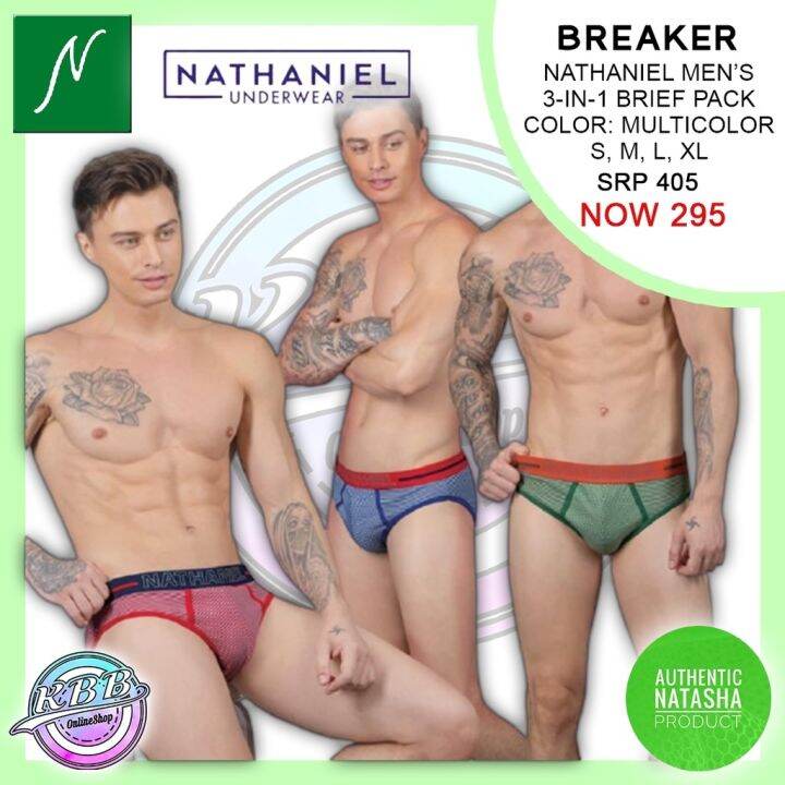 COD Natasha Nathaniel Breaker 3 IN 1 Men S Bikini Brief Pack Lazada PH