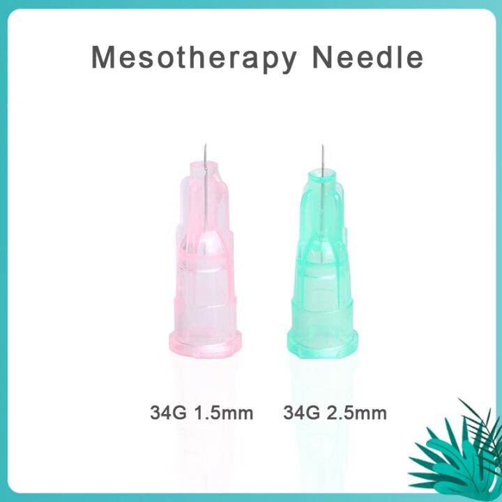 HOT 2023 10pcs Disposable Hypodermic Needle 34G 1 5mm 2 5mm Meso