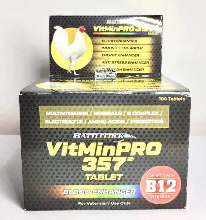 CL REYES AGRIVET 100 TABLETS VITMINPRO 357 1 Box BLOOD ENHACER