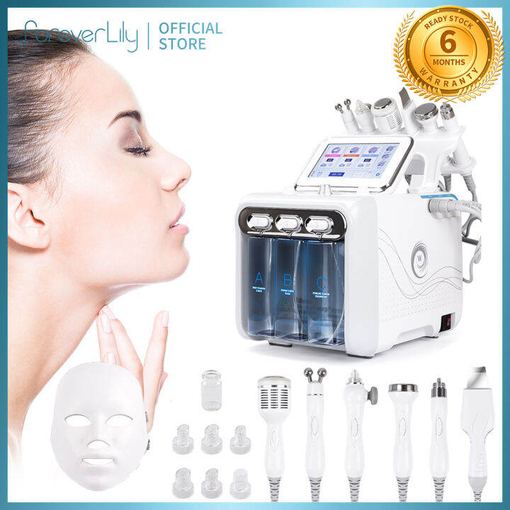 Foreverlily 7 In 1 Hydro Dermabrasion Peeling Device Facial LED Mask