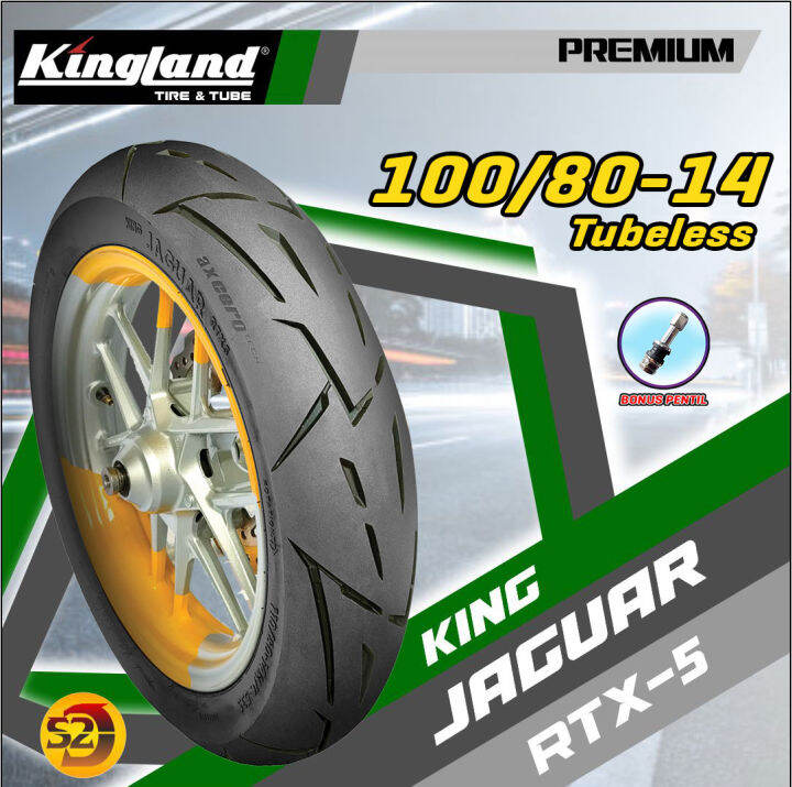 BAN LUAR KINGLAND KING JAGUAR RTX 5 100 80 14 TUBELESS Lazada Indonesia