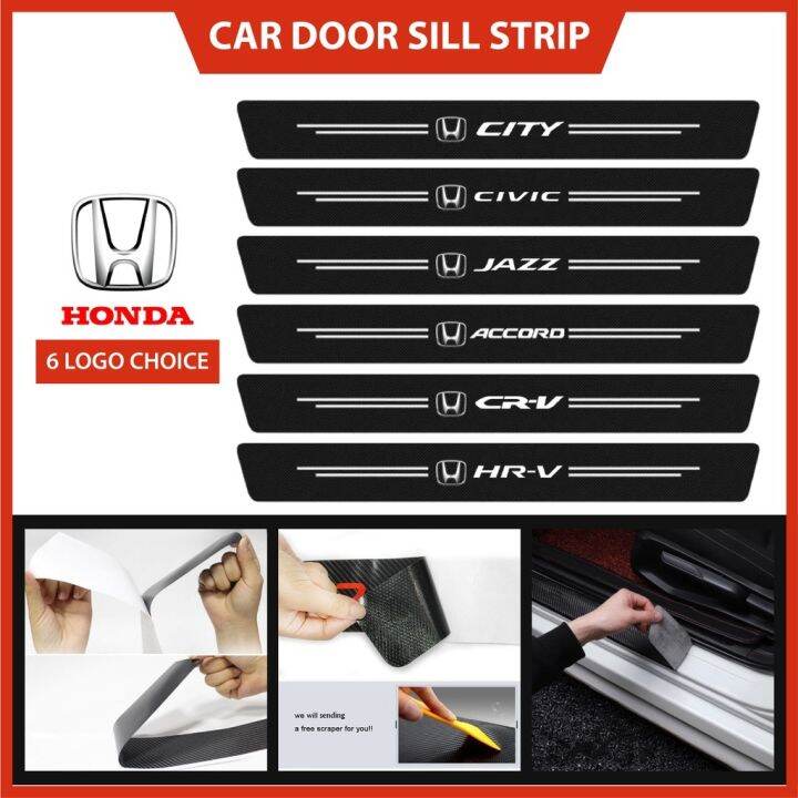 Hondacar Door Sill Sticker Front Rear Bonnet Step Strip Anti Scratch