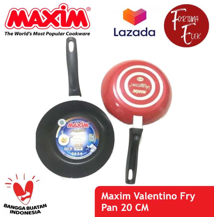 Maxim Valentino Fry Pan Penggorengan Teflon 20Cm Wajan Teflon