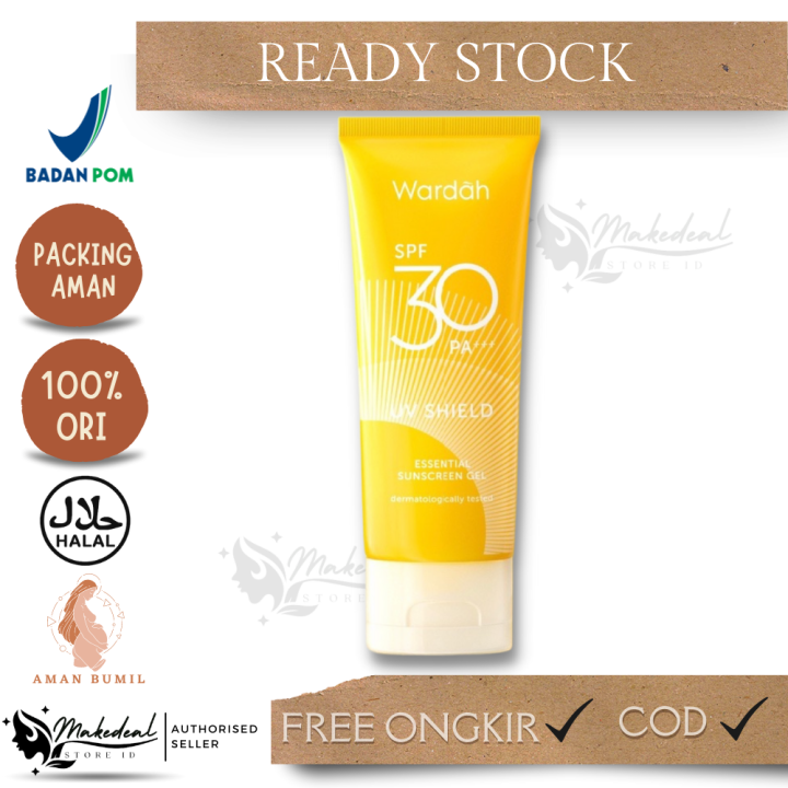 Wardah UV Shield Essential Sunscreen Gel SPF 30 PA 40 Ml Lazada