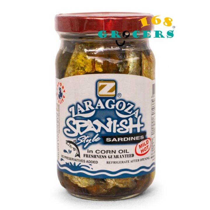 Zaragoza Bottled Spanish Style Sardines In Corn Oil Mild Hot Lazada PH