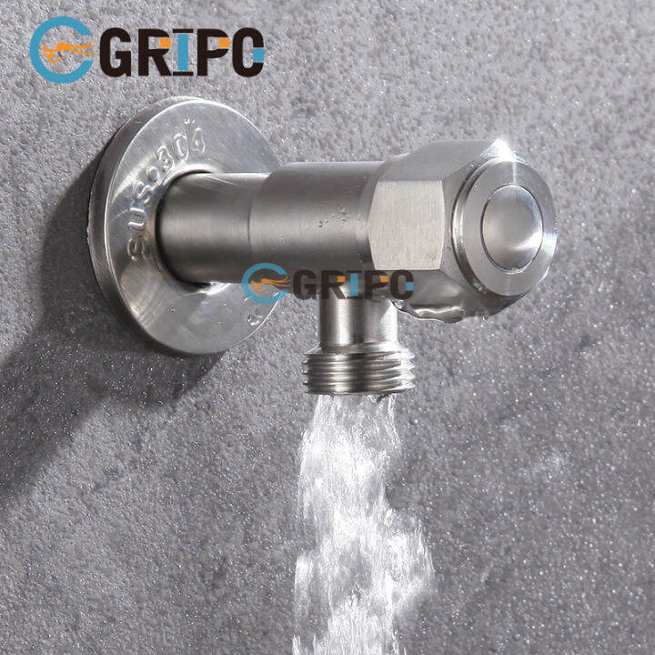 GRIPO 304 Stainless Long Type One Way Angle Valve Matte Finish GP66