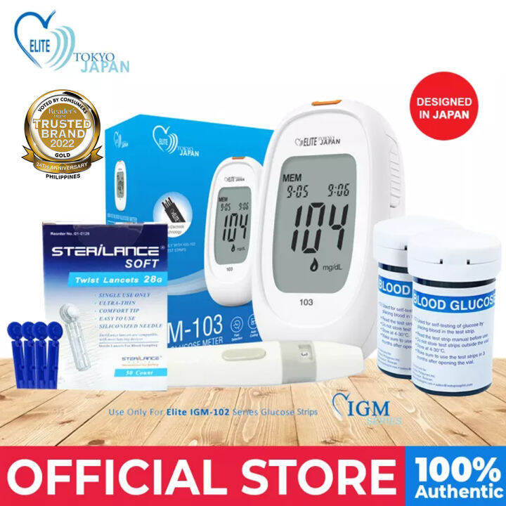 Indoplas Elite Tokyo Japan Blood Glucose Meter Glucometer Monitoring