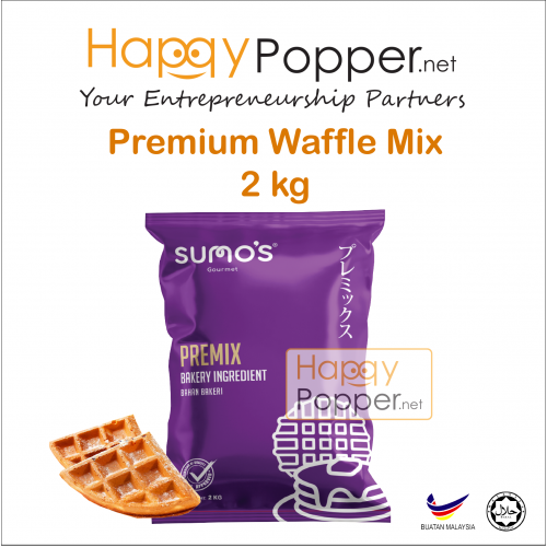 Happypopper Tepung Wafer Premium Crispy Waffle Powder Premix Flour 2kg