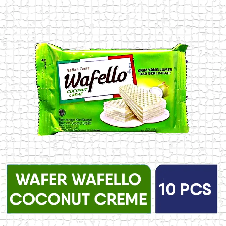 Roma Wafello Wafer Italian Coconut Creme Krim Kelapa Pcs Lazada