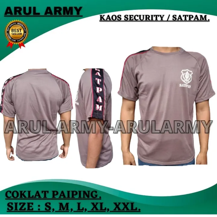 Baju Kaos Security Satpam Dalaman Paiping Seragam Keamanan Lapangan