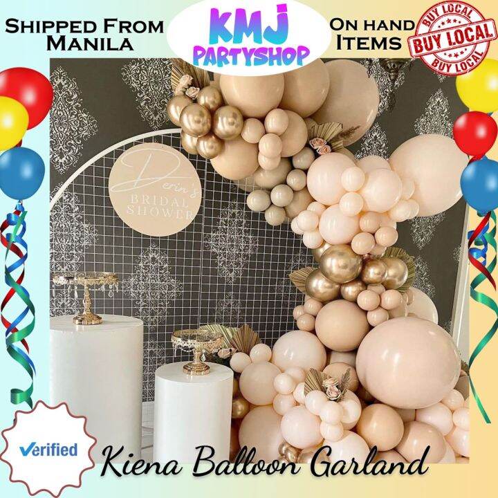 Kiena Balloon Nude Balloons Arch Garland Kit Blush Coffee Brown