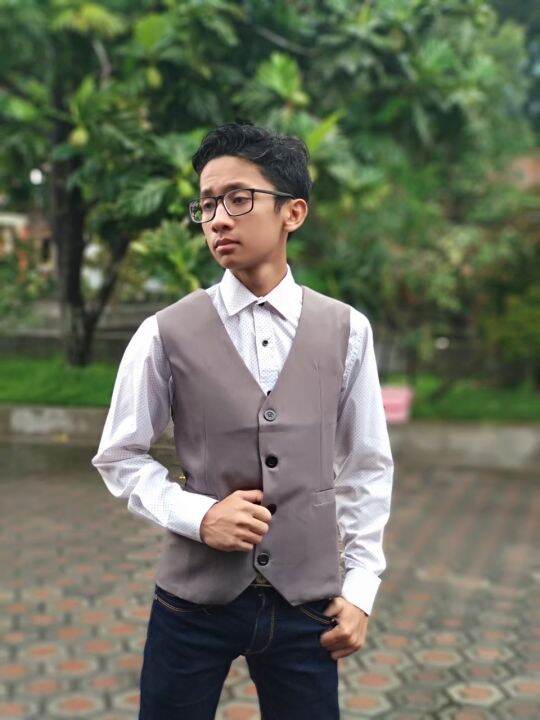 Vd Cod Vest Formal Rompi Setelan Dalaman Jas Pria Groomsmen