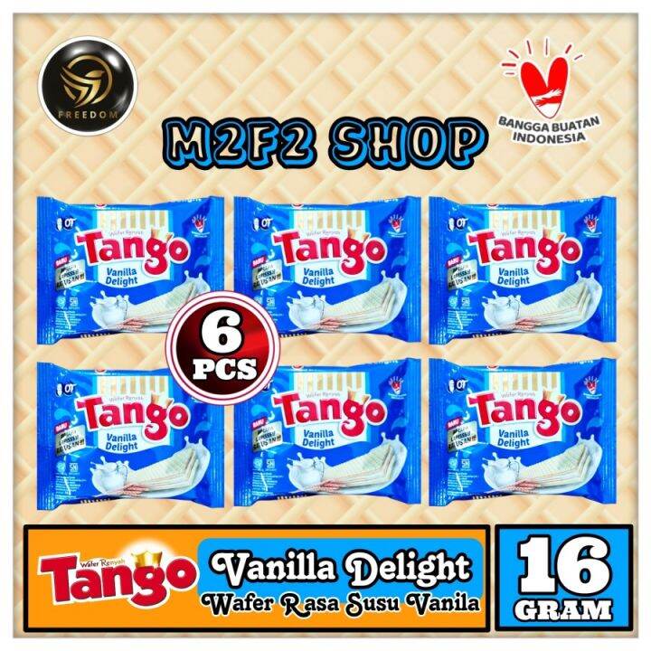 Tango Wafer Vanilla Delight Susu Vanila Sachet 16 Gr Kemasan 6 Pcs