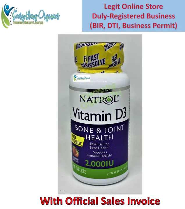 Natrol Vitamin D3 2000IU Bone And Joint Health 90 Tablets Lazada PH