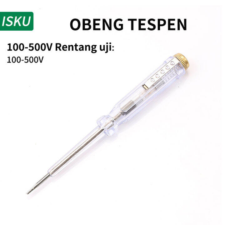 Isku Obeng Test Pencil Tester Tespen Obeng Tes With Indicator Dual Led