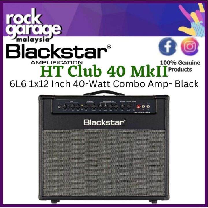 BLACKSTAR HT Club 40 MkII 6L6 1x12 Inch 40 Watt Combo Guitar Black