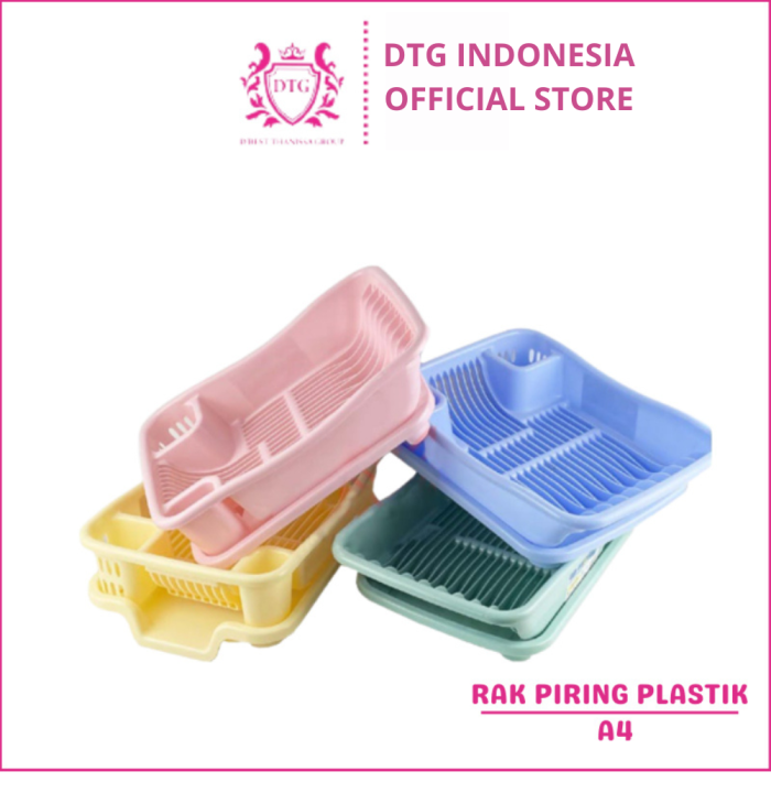 Rak Piring Plastik Dengan Nampan Rak Washtafel Rak Pengering Cuci