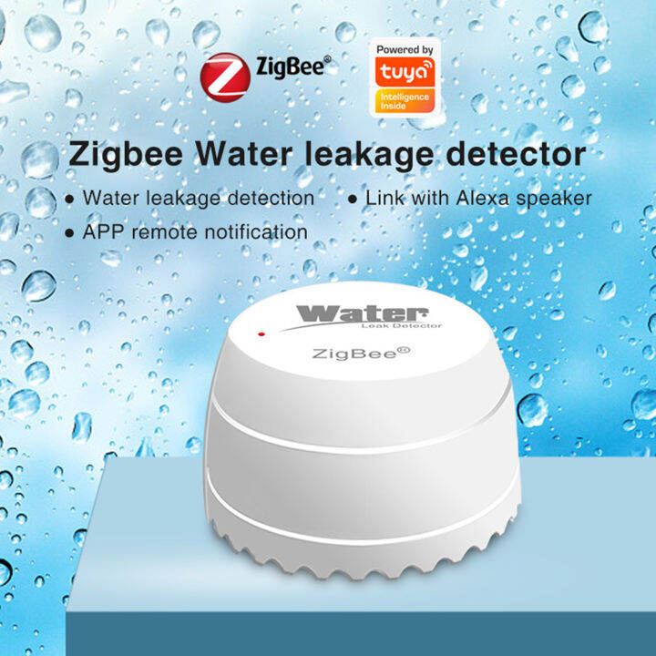 Zigbee Water Leakage Detector Smart Home Water Flood Sensor Tuya App