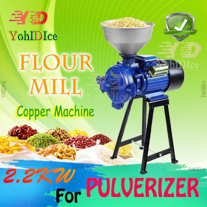 Electric Grain Mill Grinder 2200W Wet Dry Cereals Grinder Commercial