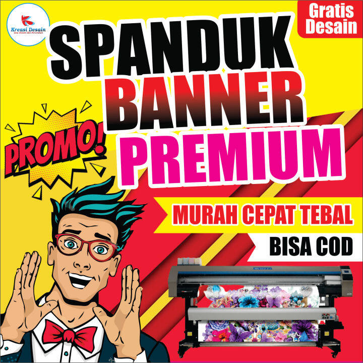 CETAK SPANDUK BANNER MURAH Free Desain Lazada Indonesia