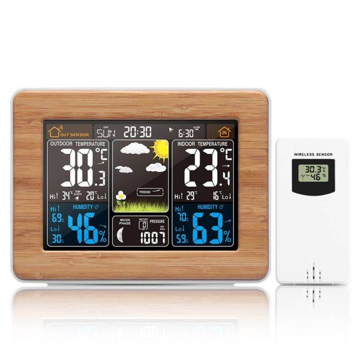 FanJu FJ3365 Digital Weather Station Alarm Clock Electronic Barometer