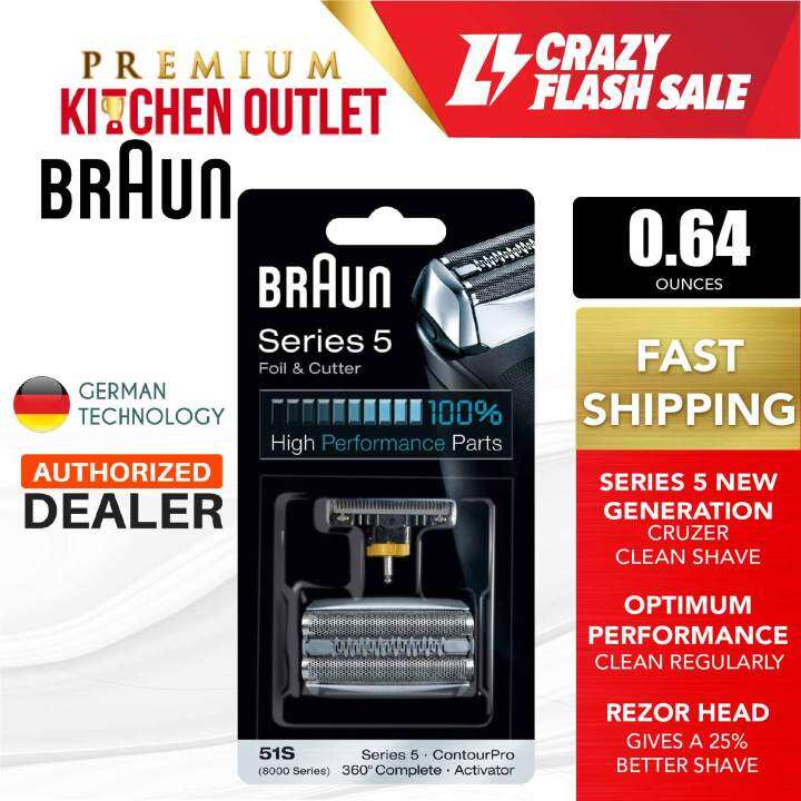 Braun Germany COMBI 51S Replacement Head Silver For Series 5 Older