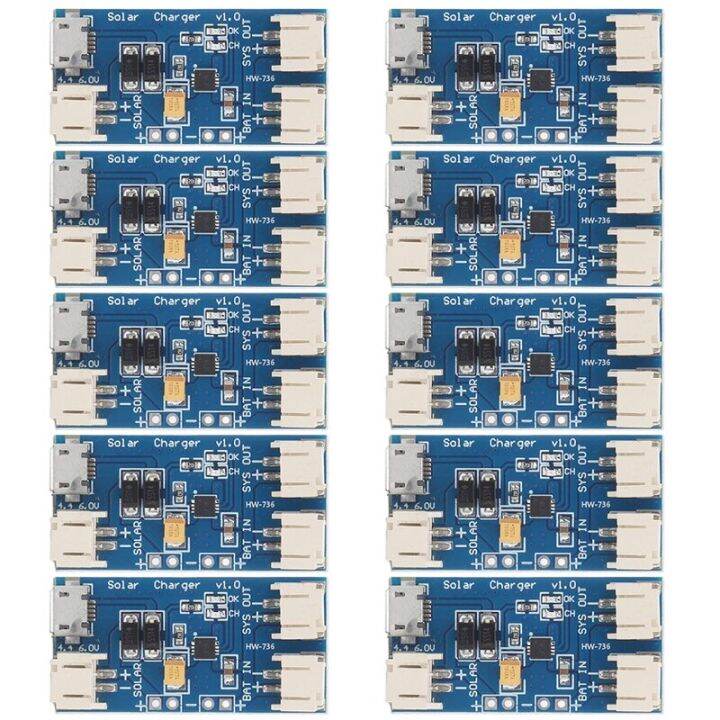 10 PCS CN3065 Mini Solar Lithium Battery Charger Board 500MA Lipo