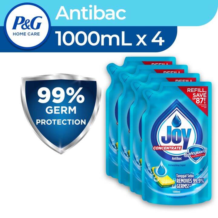 Joy Expert Antibac With Power Of Safeguard Dishwashing Liquid Pouch