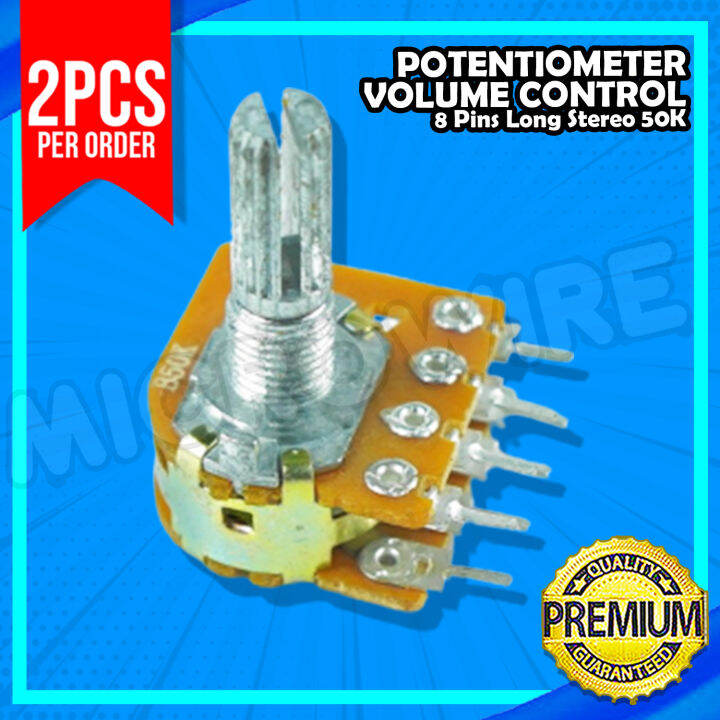 2PCS VOLUME CONTROL 8 Pin Stereo 50K Potentiometer Lazada PH