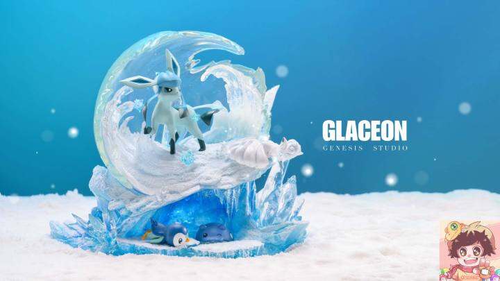 Genesis Studio Glaceon Eevee Use Ice Stone On Ice Field With Piplup