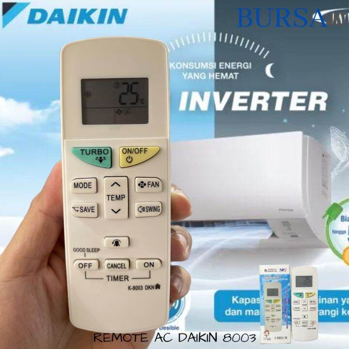 REMOTE AC DAIKIN UNIVERSAL K8003TR SPLIT INVERTER LOW WATT Lazada