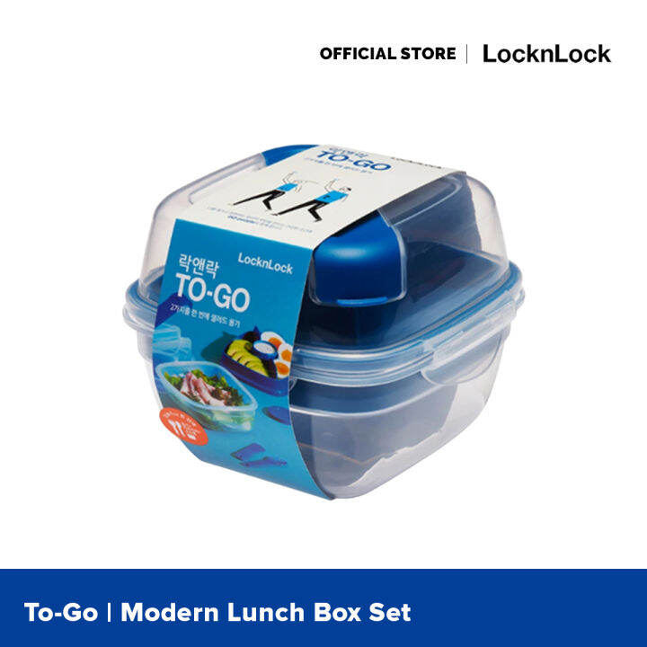 LocknLock To Go 3 Section Modern Airtight Lunch Box 950ml Lazada PH