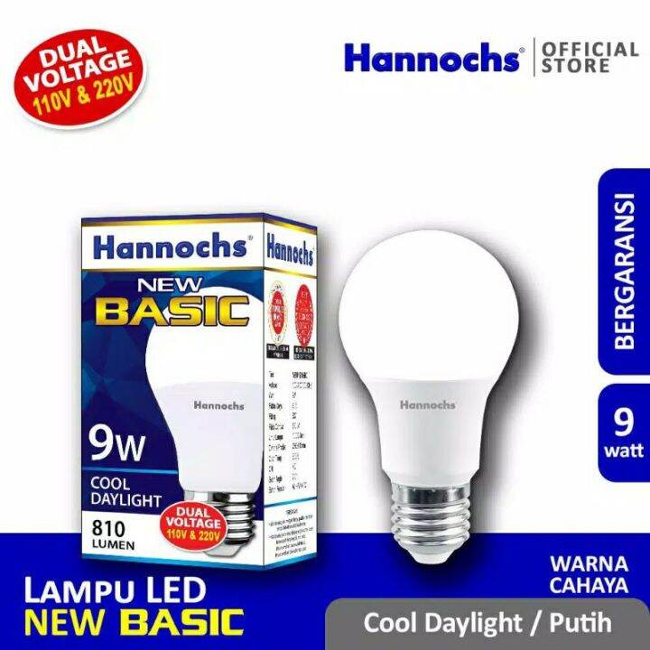 Lampu Led Hannochs New Basic W Hannoch Basic Watt Cahaya Putih